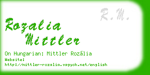 rozalia mittler business card