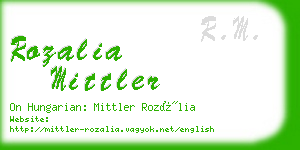 rozalia mittler business card